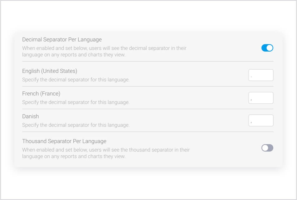 Decimal and Thousand Separator Improvements